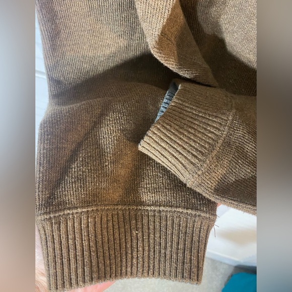 Banana Republic 1/4 Zip Sweater Men’s No Size  Brown/Gray Reversible See Descrip - Picture 4 of 5